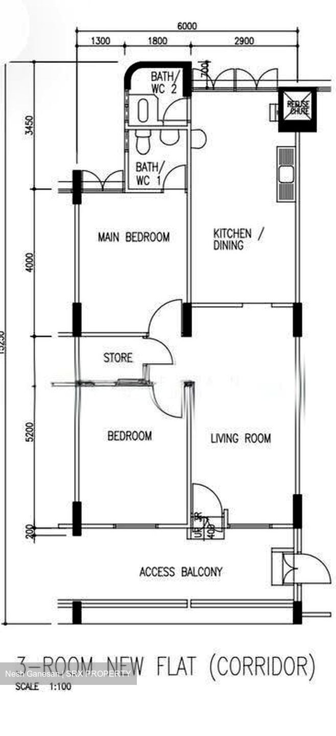 Blk 327 Hougang Avenue 5 (Hougang), HDB 3 Rooms #624553531
